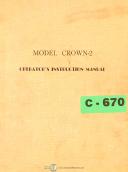 Crown-Crown W, Lift Maintenance Service and Electricals Manual 1976-W-01